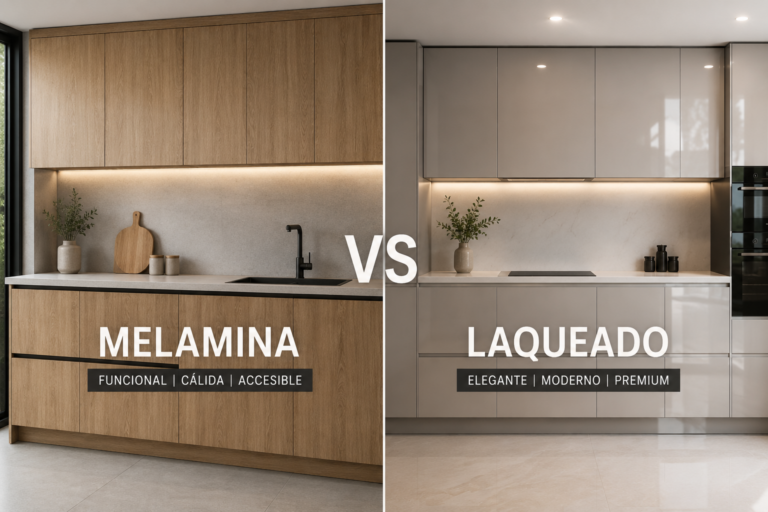Cocina en melamina vs Cocina laqueadas
