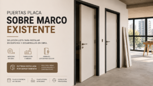 Hojas placa para marcos de chapa instalados en obra
